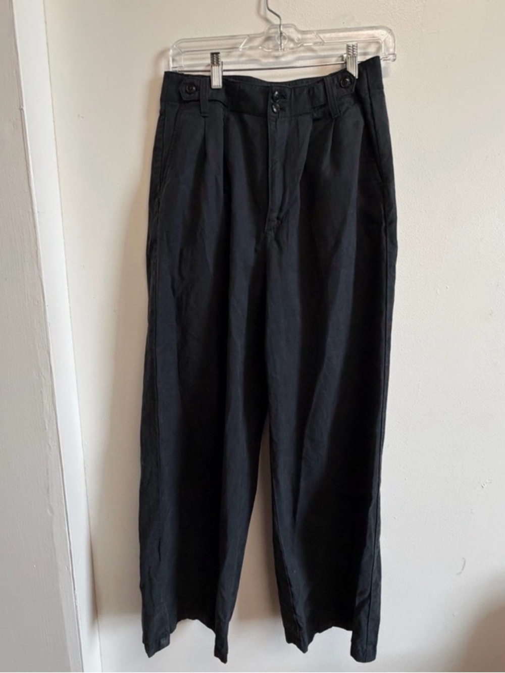 Madewell Black Wide-Leg Trousers